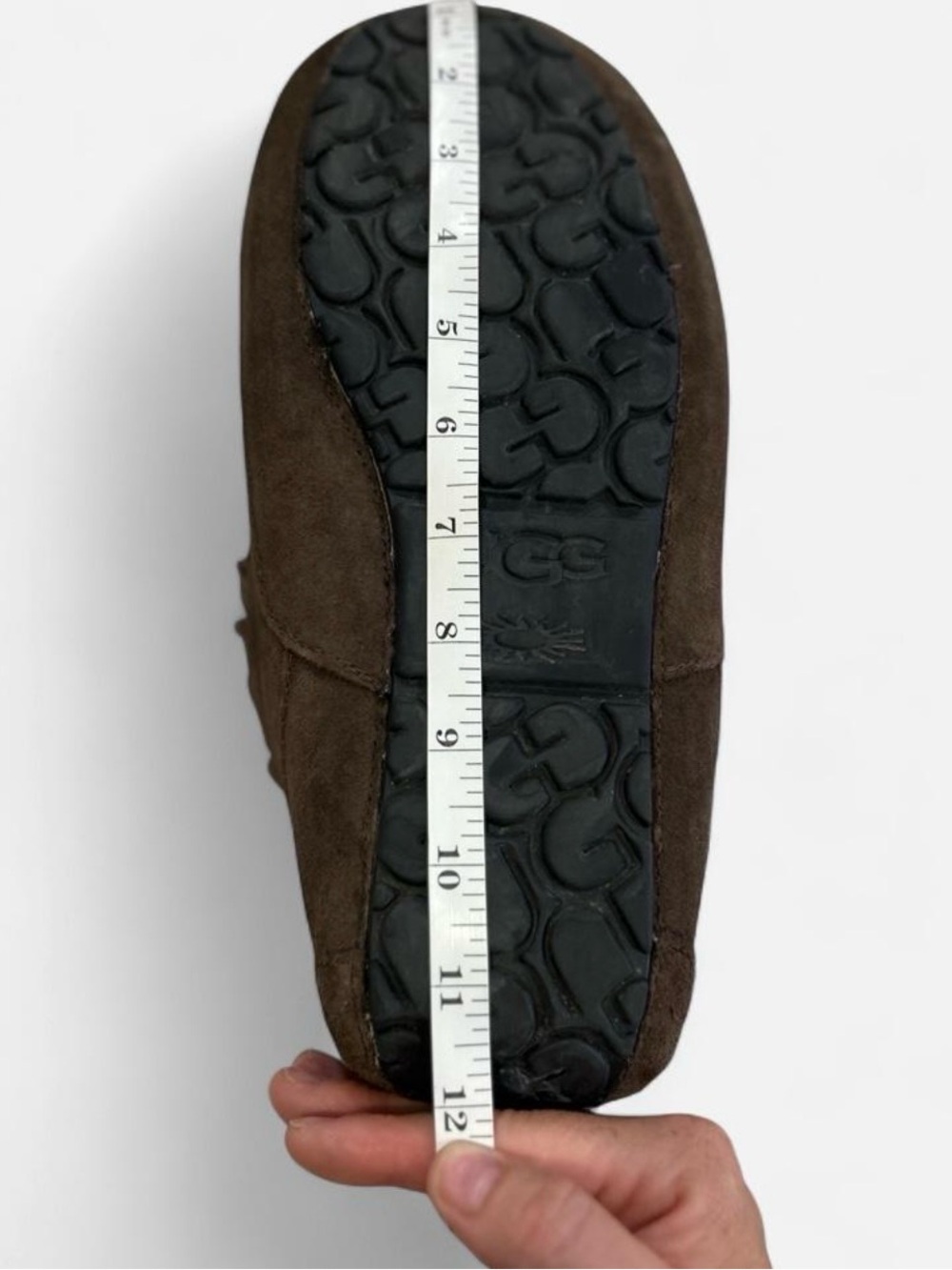 UGG Men's Ascot Sheepskin Slippers
Brown Suede Loafers Size 12 - Picture 8 of 8